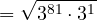 \[= \sqrt{3^{81} \cdot 3^1}\]